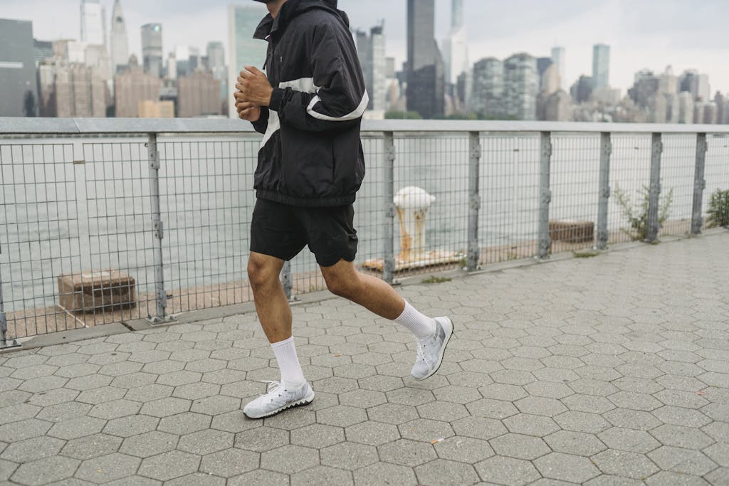 Man Running in Sports Clothing