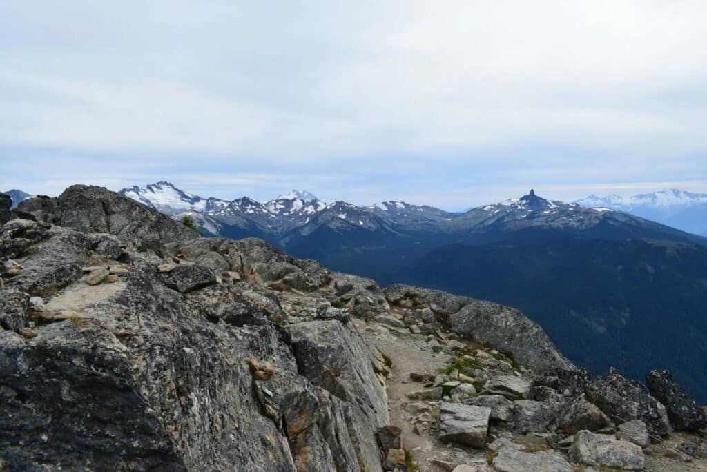 Top Things to Do in Vancouver During the World Cup 2026 18 Mountain view from Whistler with rocky terrain and distant peaks in British Columbia
