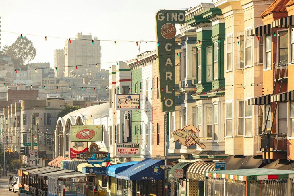 Top Things to Do in San Francisco During the World Cup 2026 13 North Beach street with cafes and historic buildings in San Francisco