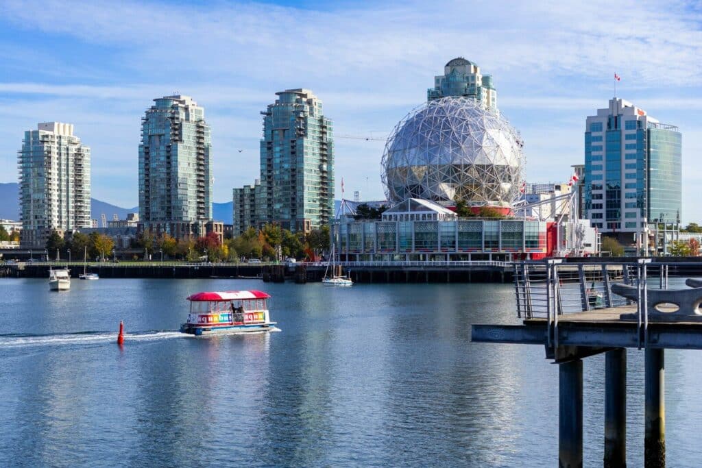 Top Things to Do in Vancouver During the World Cup 2026 4 Science World dome and Vancouver skyline along False Creek waterfront