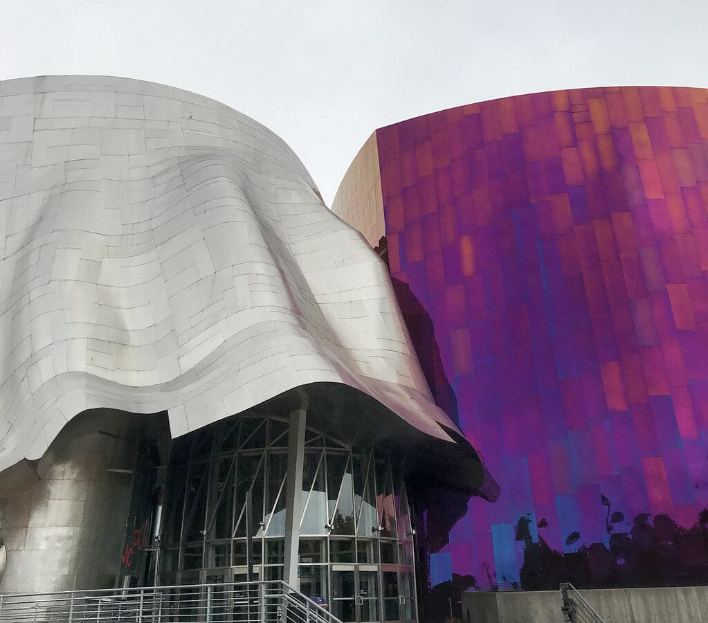 Museum of Pop Culture building designed by Frank Gehry in Seattle