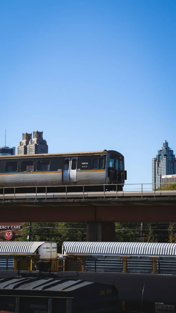Urban train passing through the city as public transport during the World Cup 2026 Travel Guide