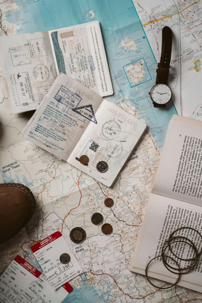 FIFA World Cup 2026 Travel Checklist Stress‑Free Prep: Everything to Do Before You Go 3 Passport, boarding passes, and travel documents on map for international trip planning