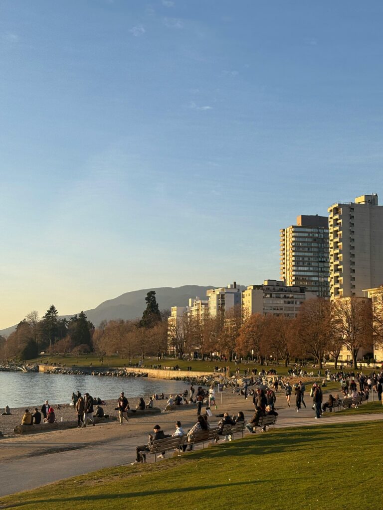 People relaxing along the waterfront in Vancouver during the World Cup 2026 Travel Guide