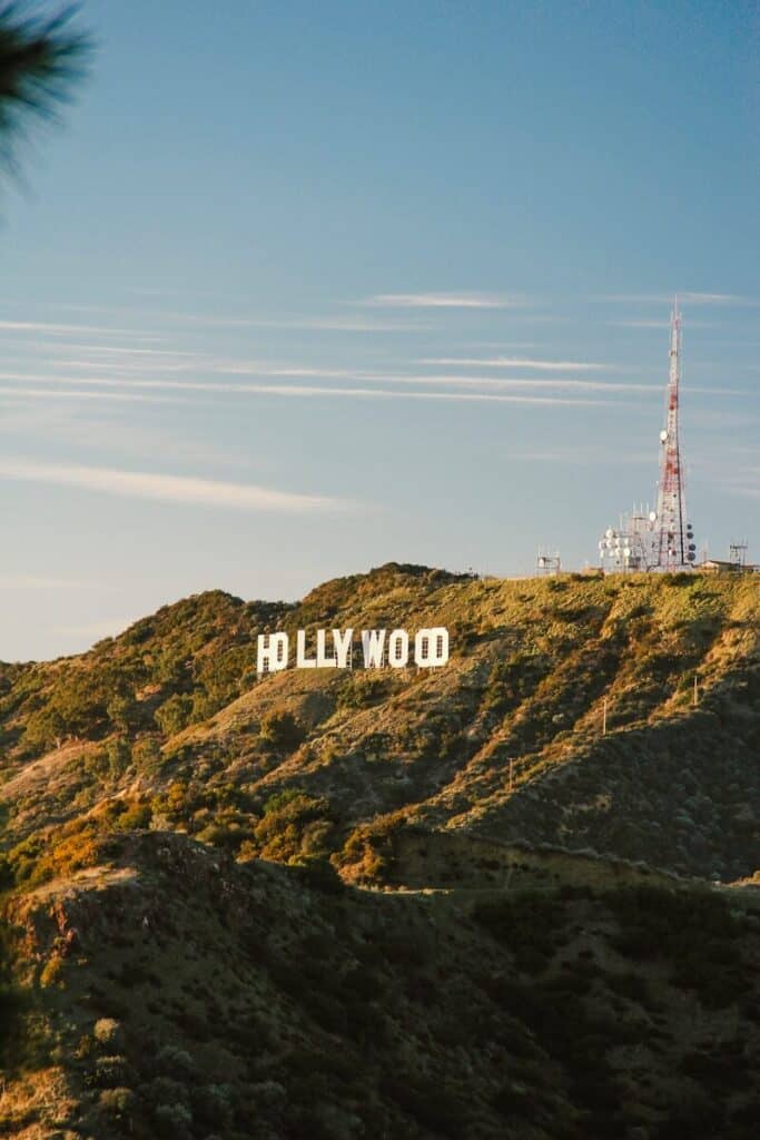 Hollywood sign overlooking Los Angeles hills during the World Cup 2026