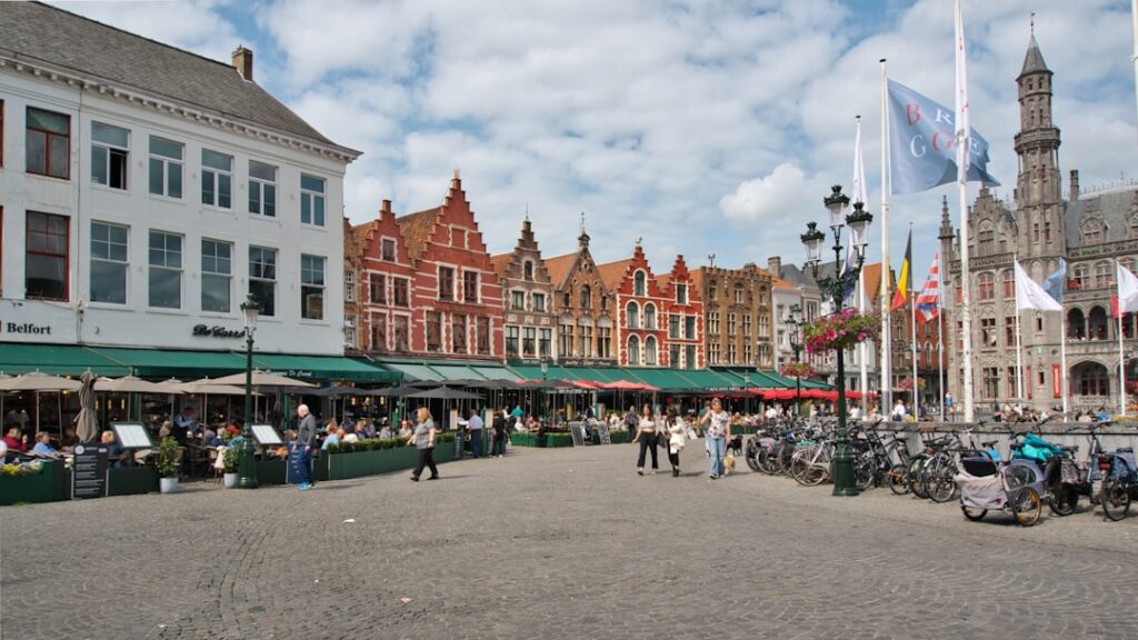 Outdoor dining in a European town square, a scene for these europe summer travel tips