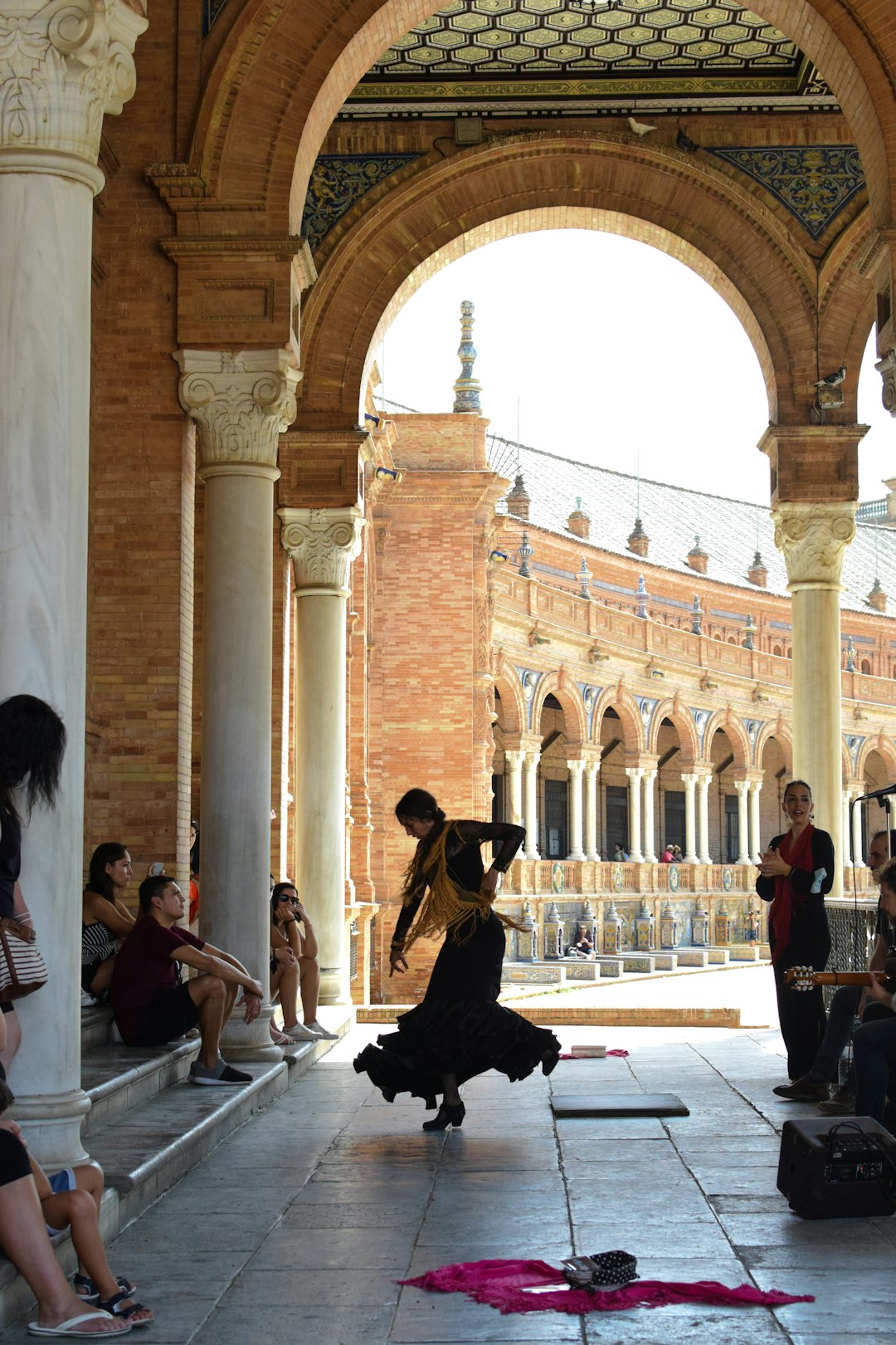 10-Day Travel Route Through Spain: The Essential Itinerary 8 Travelers gathered outside a historic building on this 10 day spain itinerary