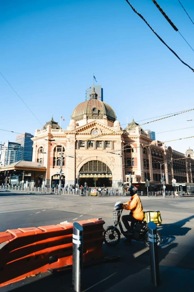Historic Flinders Street train station in Melbourne