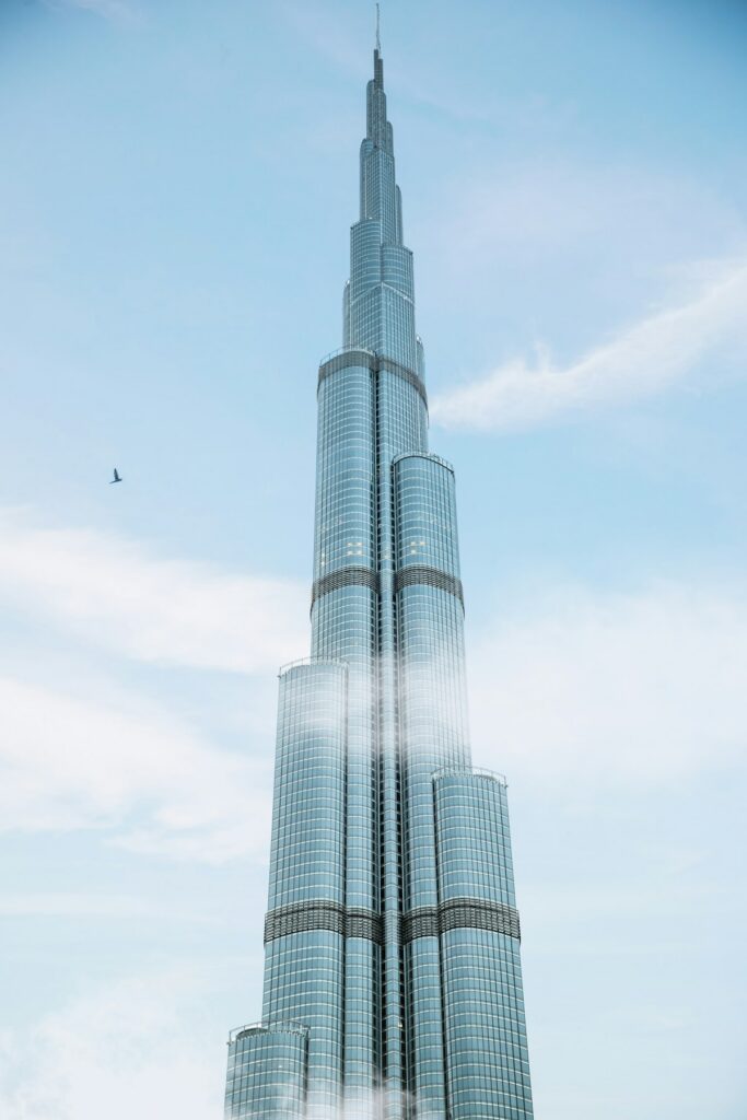 The Burj Khalifa towering above Dubai's skyline