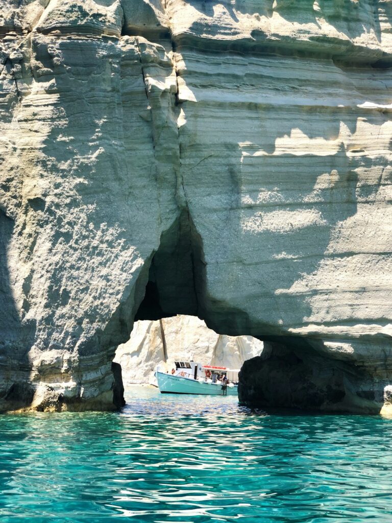 Alternatives to Santorini: Less Crowded Greek Islands Worth Visiting 7 Kleftiko sea caves and rock formations off the coast of Milos