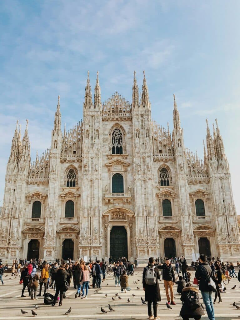 Milan Cathedral rising above the city square