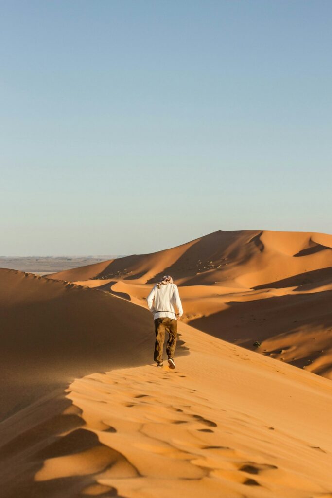 Sahara Desert landscape near Merzouga in Morocco