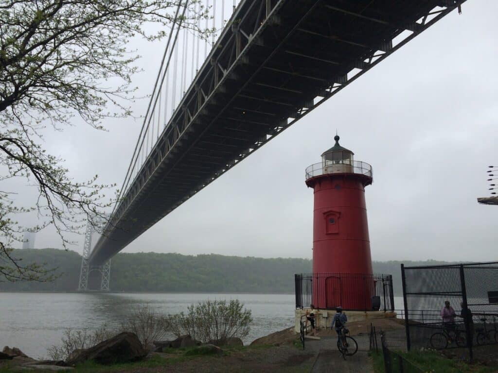 The Little Red Lighthouse beneath the George Washington Bridge