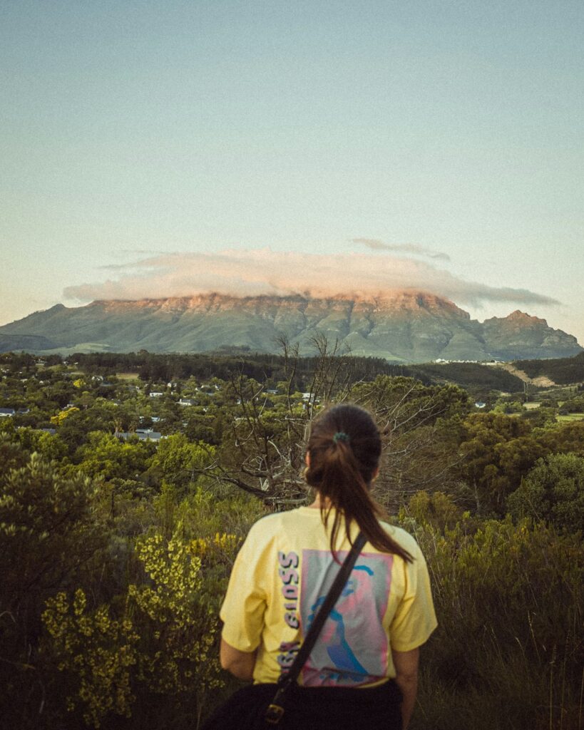 sunset view over Stellenbosch, South Africa