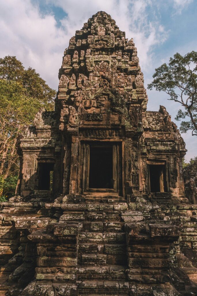 Where to Go in Southeast Asia in Summer: Best Destinations by Month 21 Stone doorway at an ancient temple ruin in Siem Reap