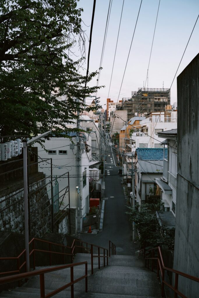 Quiet residential street in a Tokyo neighbourhood
