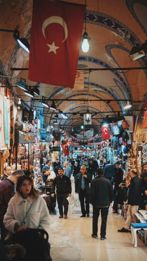 alleyway inside Istanbul's Grand Bazaar